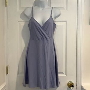 WILD FABLE Lavender Crisscross Ribbed Recycled Stretchy Classic Sun Mini Dress M